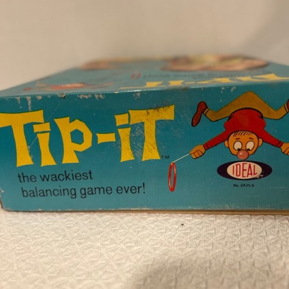1965 ORIGINAL BOX IDEAL TIP IT BOARD GAME VINTAGE ALL PIECES ARE INCLUDED - Picture 4 of 6